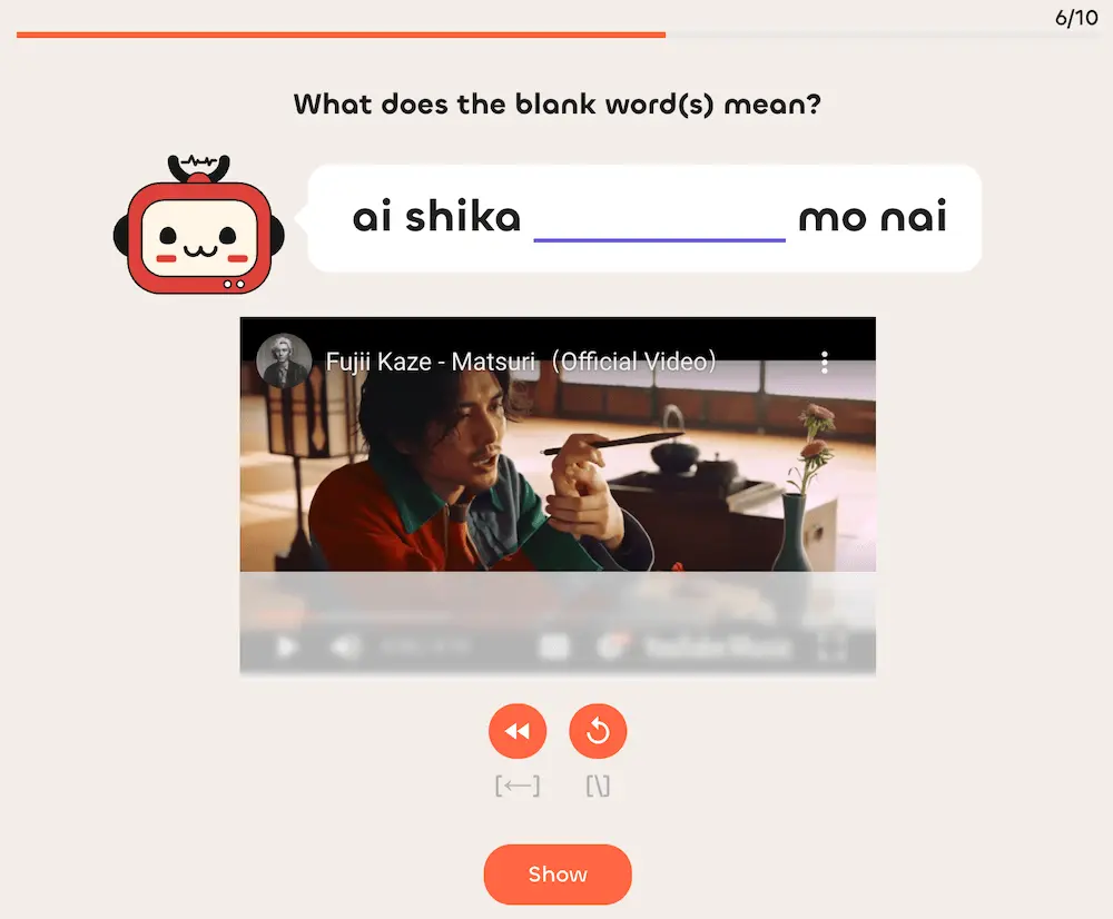 Review words with videos